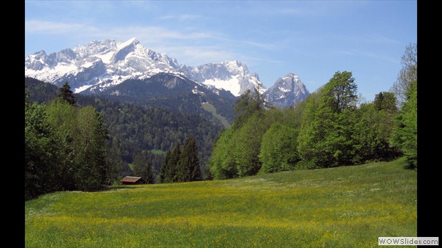 Blick auf Zugspitzmassiv